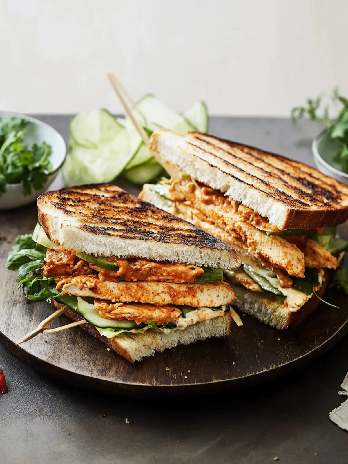Chicken Tikka Club Sandwiches
