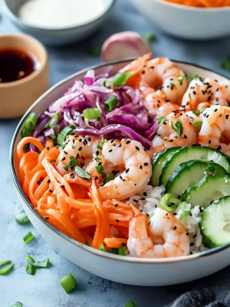 Easy Shrimp Poke Bowl Recipe with Spicy Sriracha Sauce