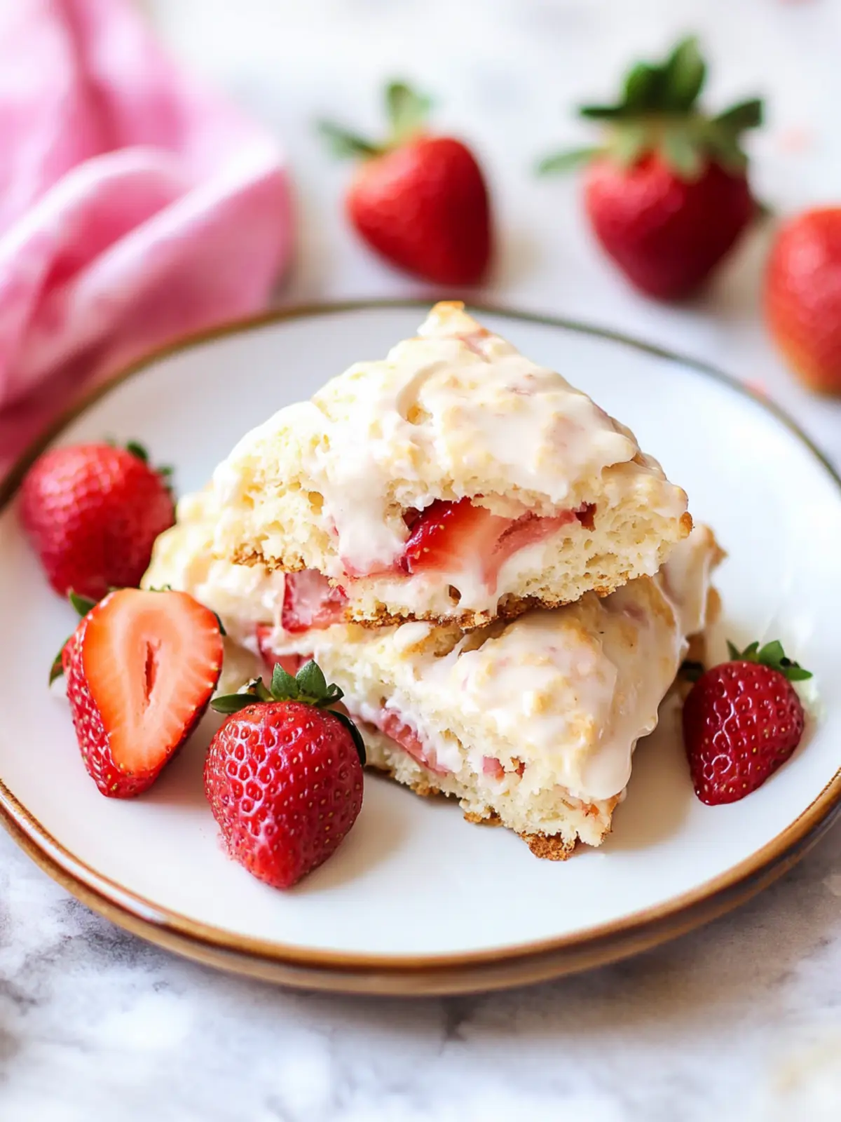 Strawberry Cream Cheese Scones
