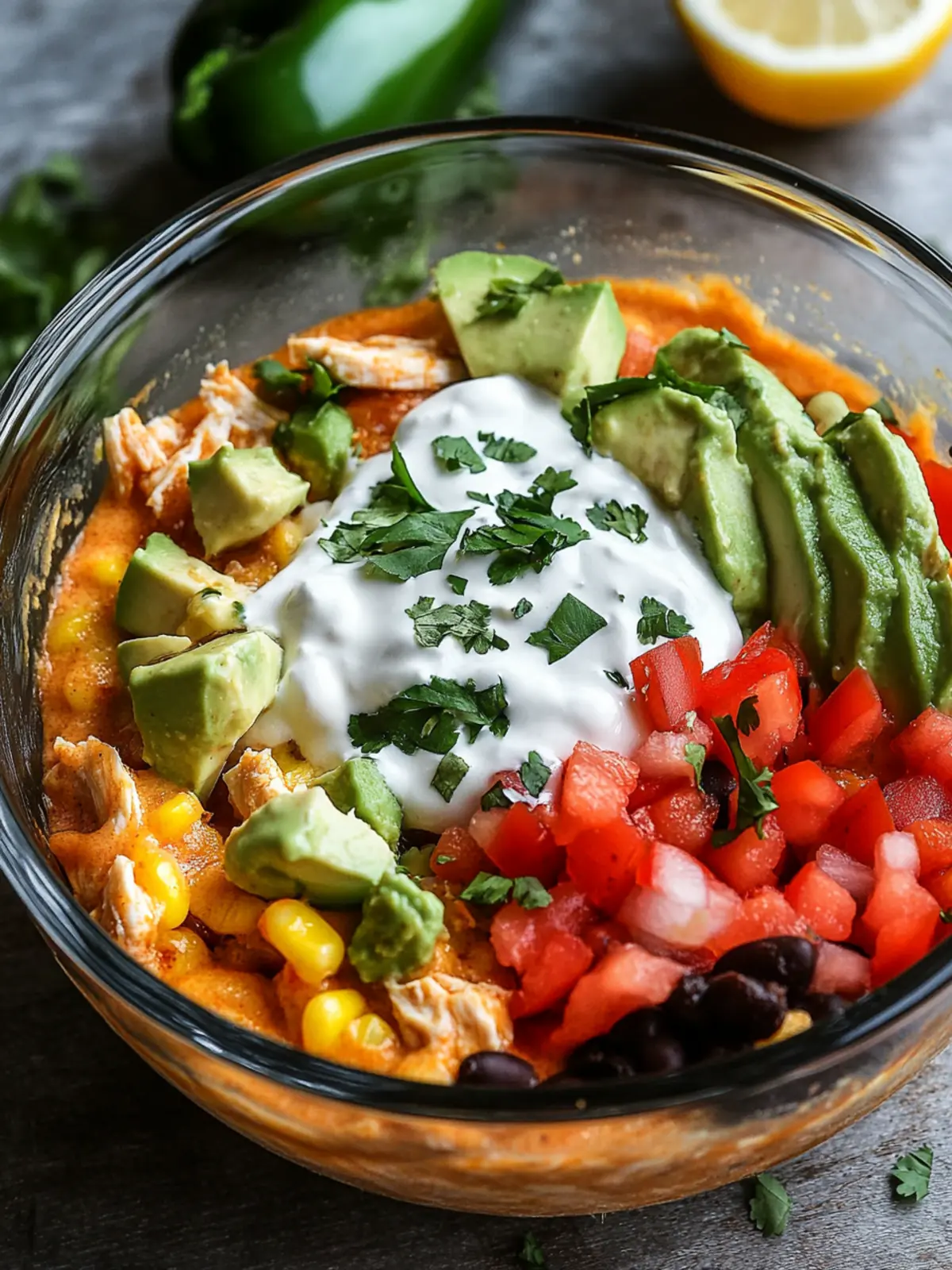 Cottage Cheese Chicken Enchilada Bowls for Healthy Comfort 2 Cottage Cheese Chicken Enchilada Bowls