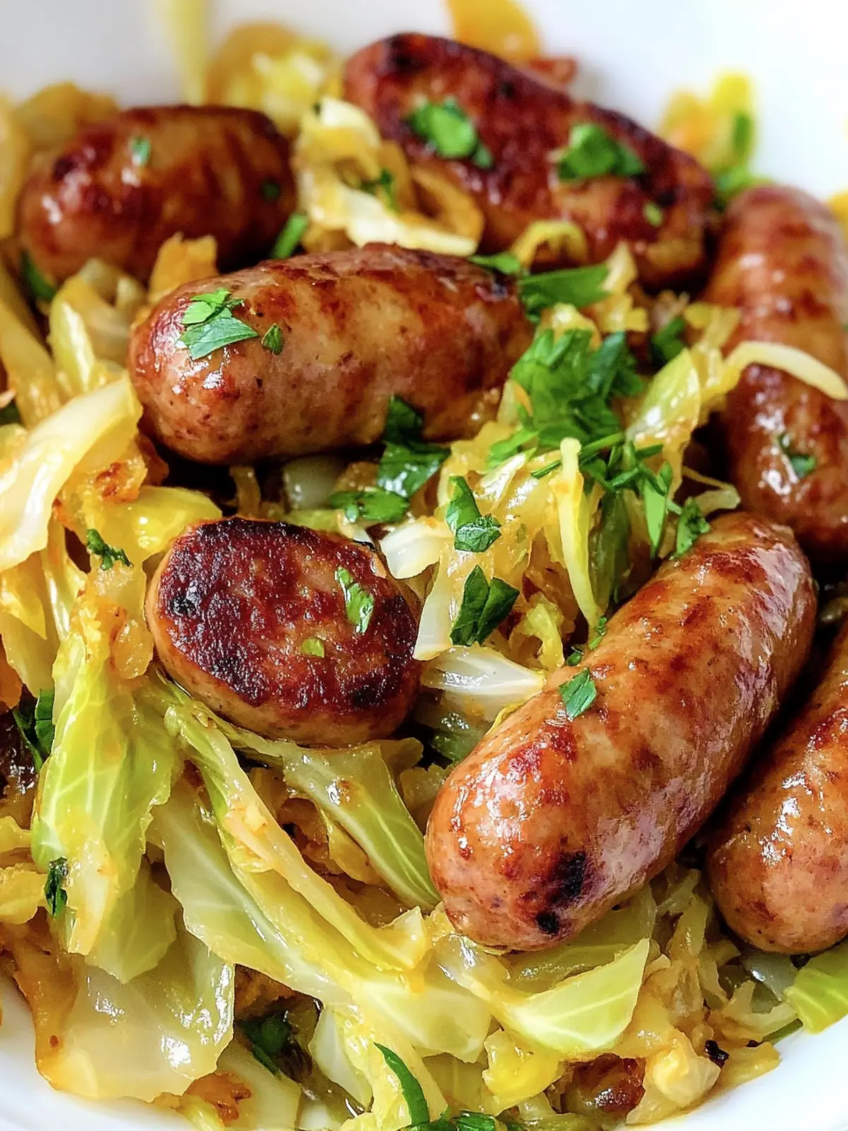 Fried Cabbage and Sausage