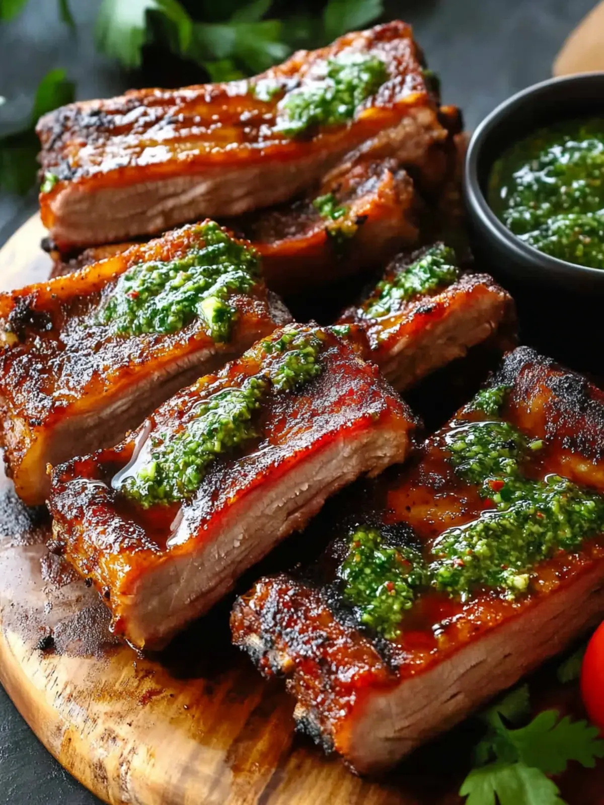 Irresistible Slow Cooker Barbecue Pork Ribs with Chimichurri 2 Slow Cooker Barbecue Pork Ribs with Chimichurri
