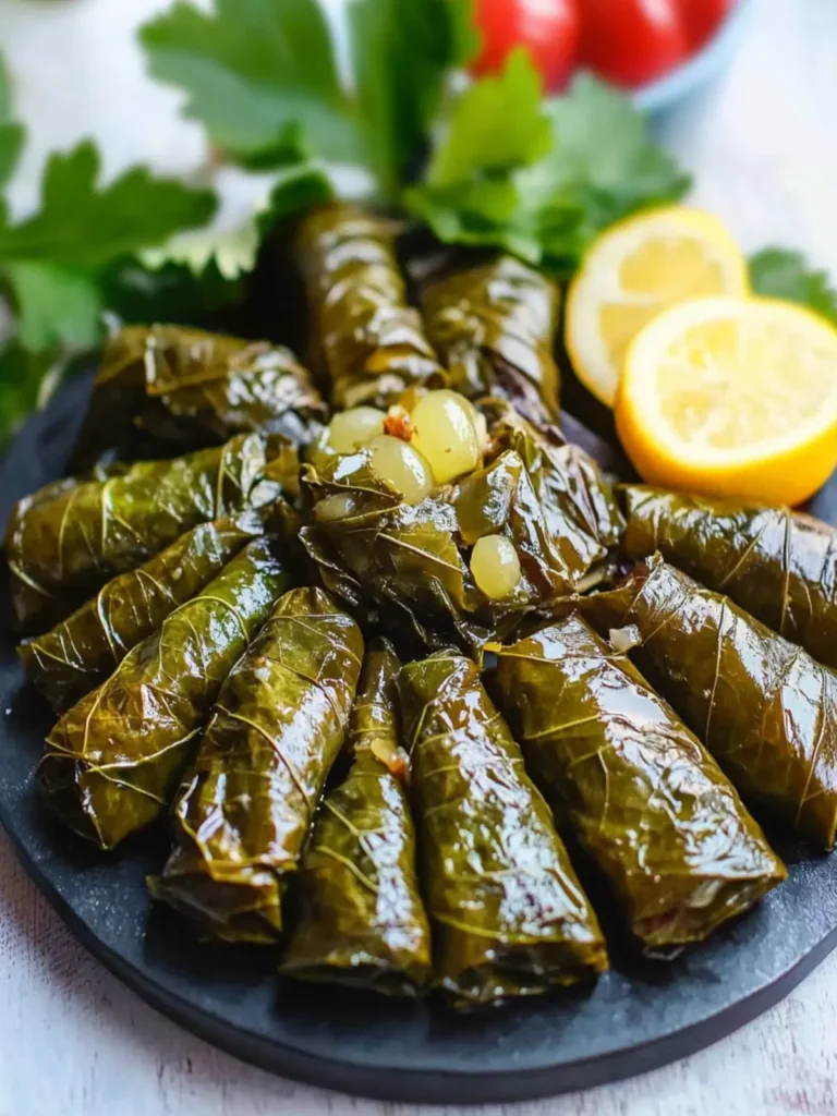 Vegetarian Stuffed Grape Leaves