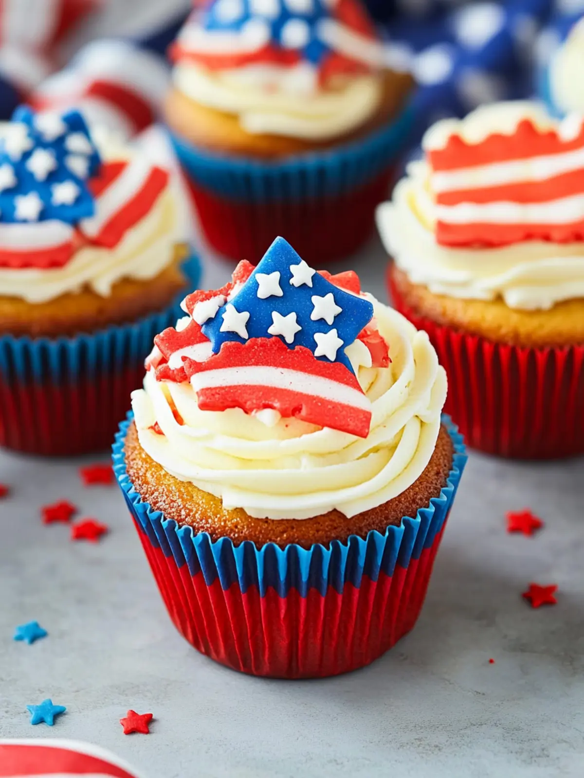 Delicious 4th July American Flag Cupcakes for Fun Celebrations 4 4th July American Flag Cupcakes