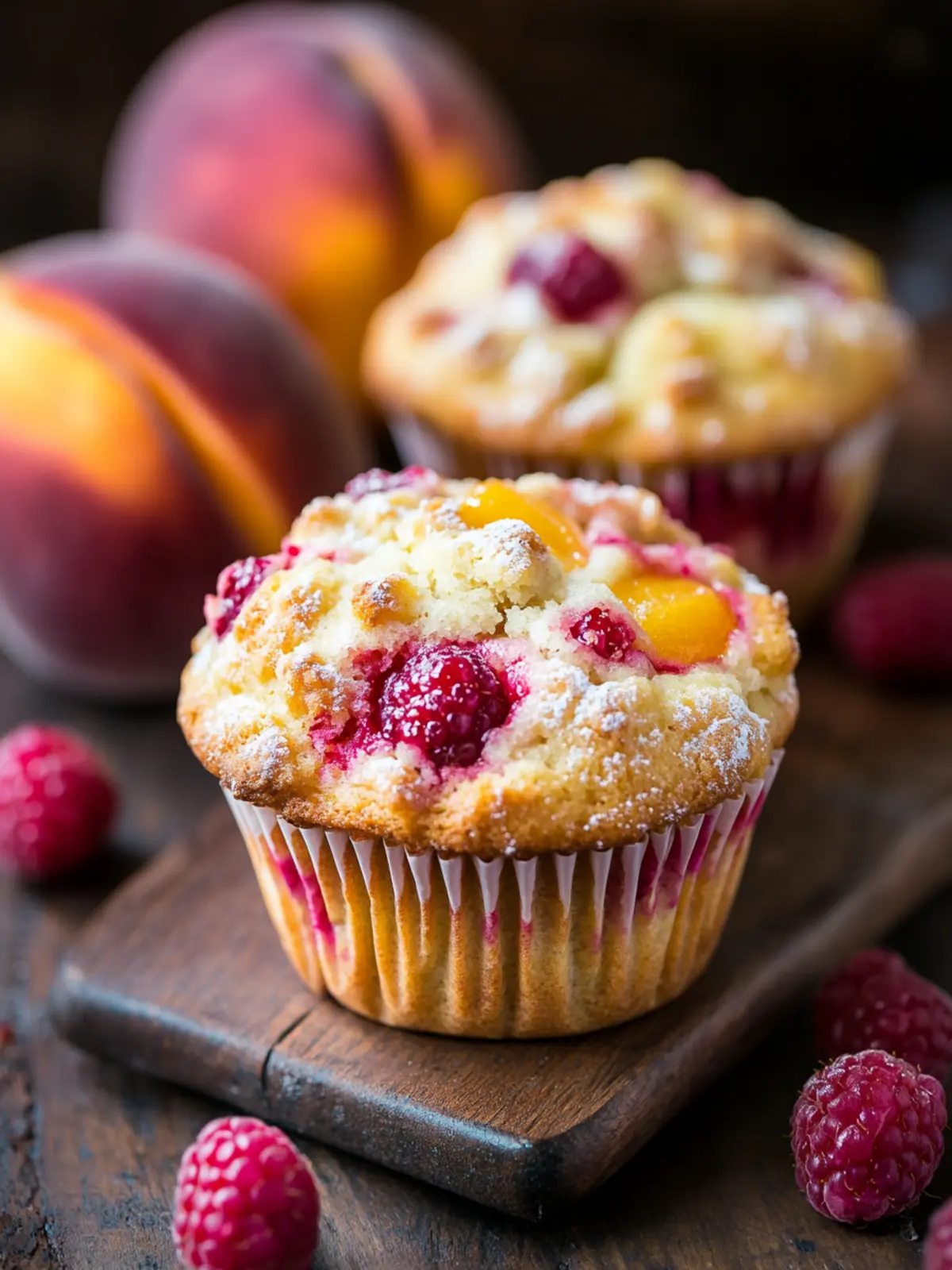 Delicious Raspberry Peach Muffins to Brighten Your Morning 3 Raspberry Peach Muffins