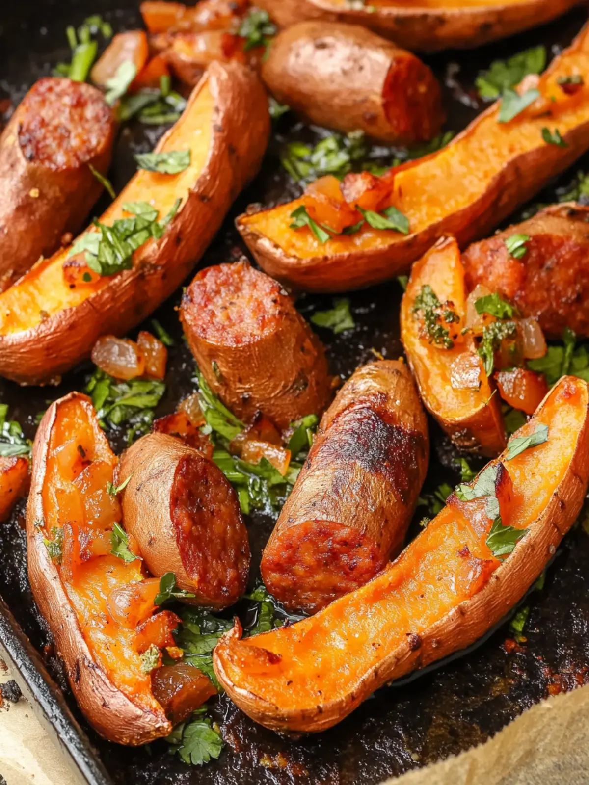 Sweet Potatoes with Sausage: A Hearty One-Pan Delight 2 Sweet Potatoes with Sausage