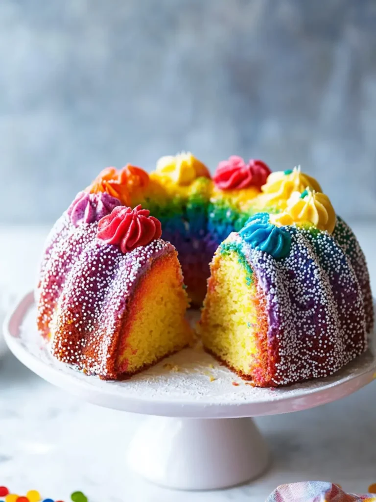 How to Make a Rainbow Bundt Cake