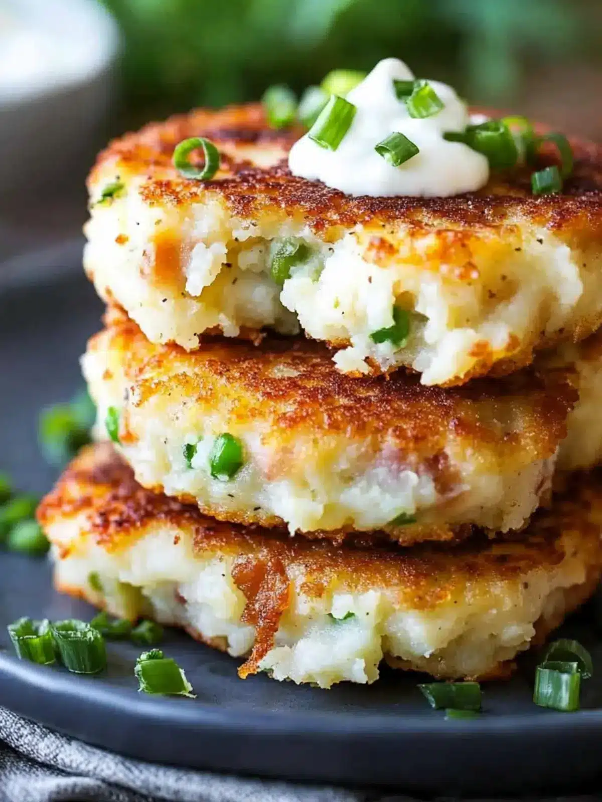Loaded Mashed Potato Cakes