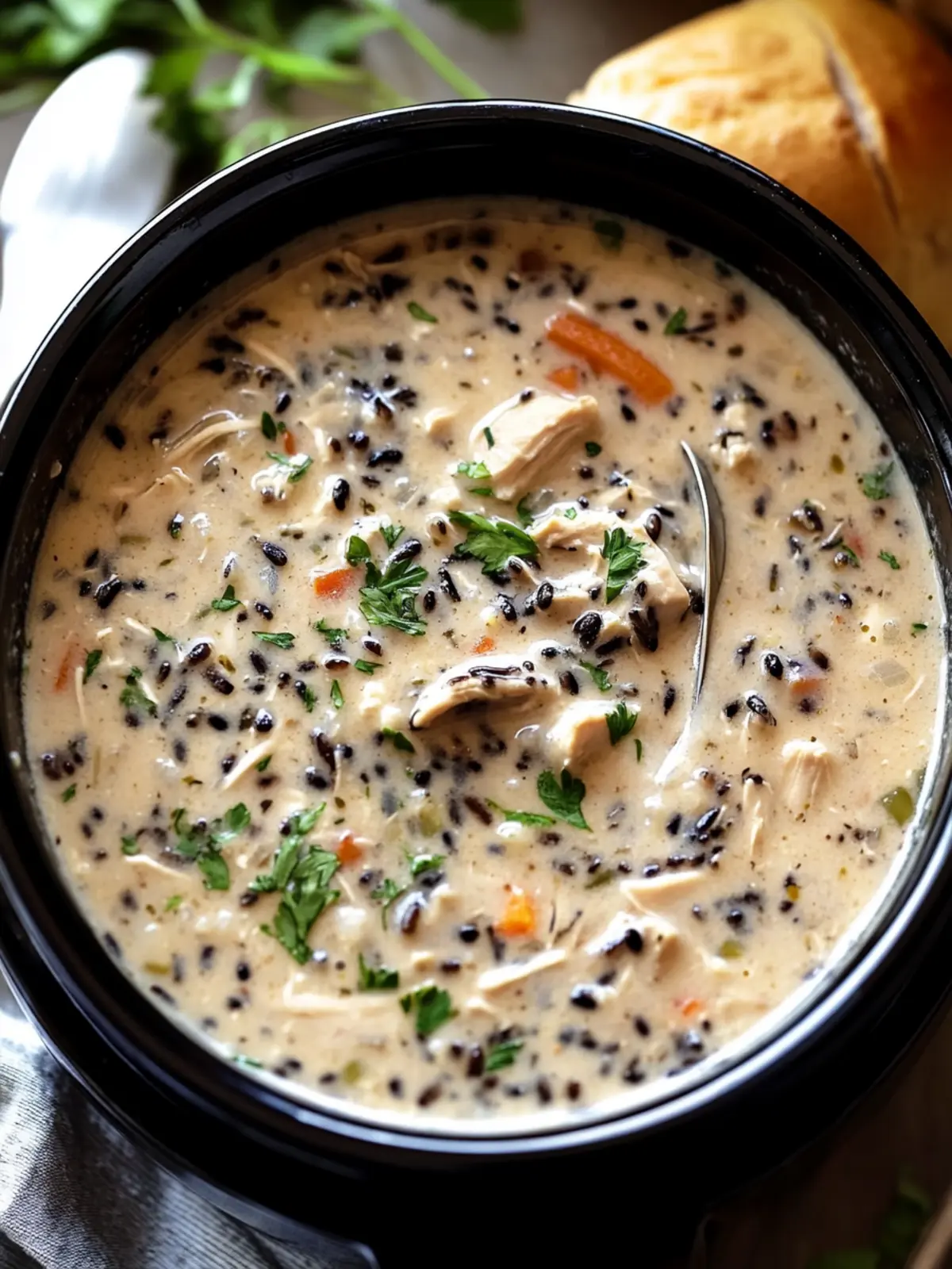 Creamy Crockpot Chicken Black Rice Soup for Ultimate Comfort 3 Creamy Crockpot Chicken Black Rice Soup