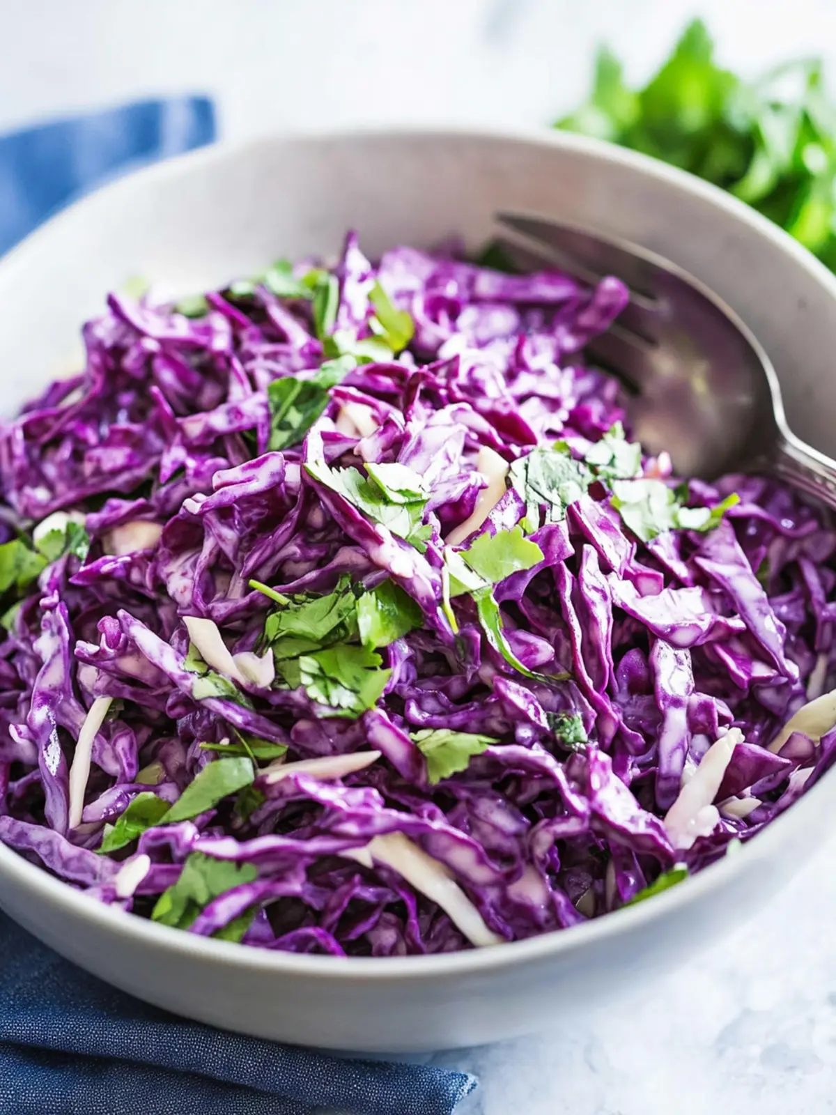 Creamy, Tangy Purple Coleslaw