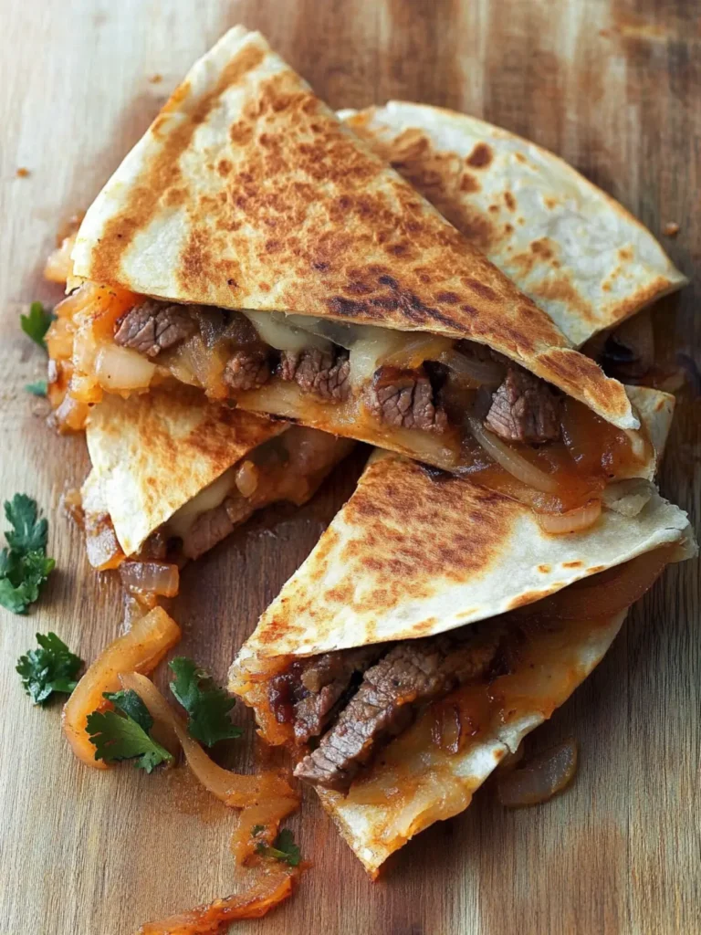 Caramelized Onion & Steak Quesadilla