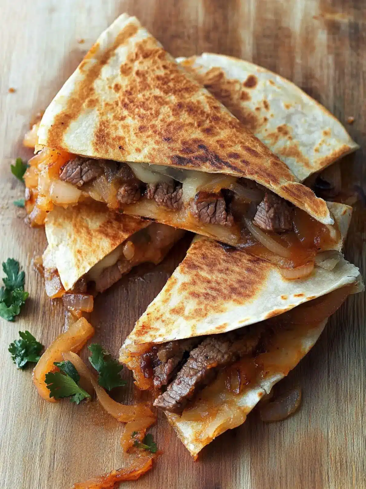 Ultimate Caramelized Onion & Steak Quesadilla Delight 5 Caramelized Onion & Steak Quesadilla
