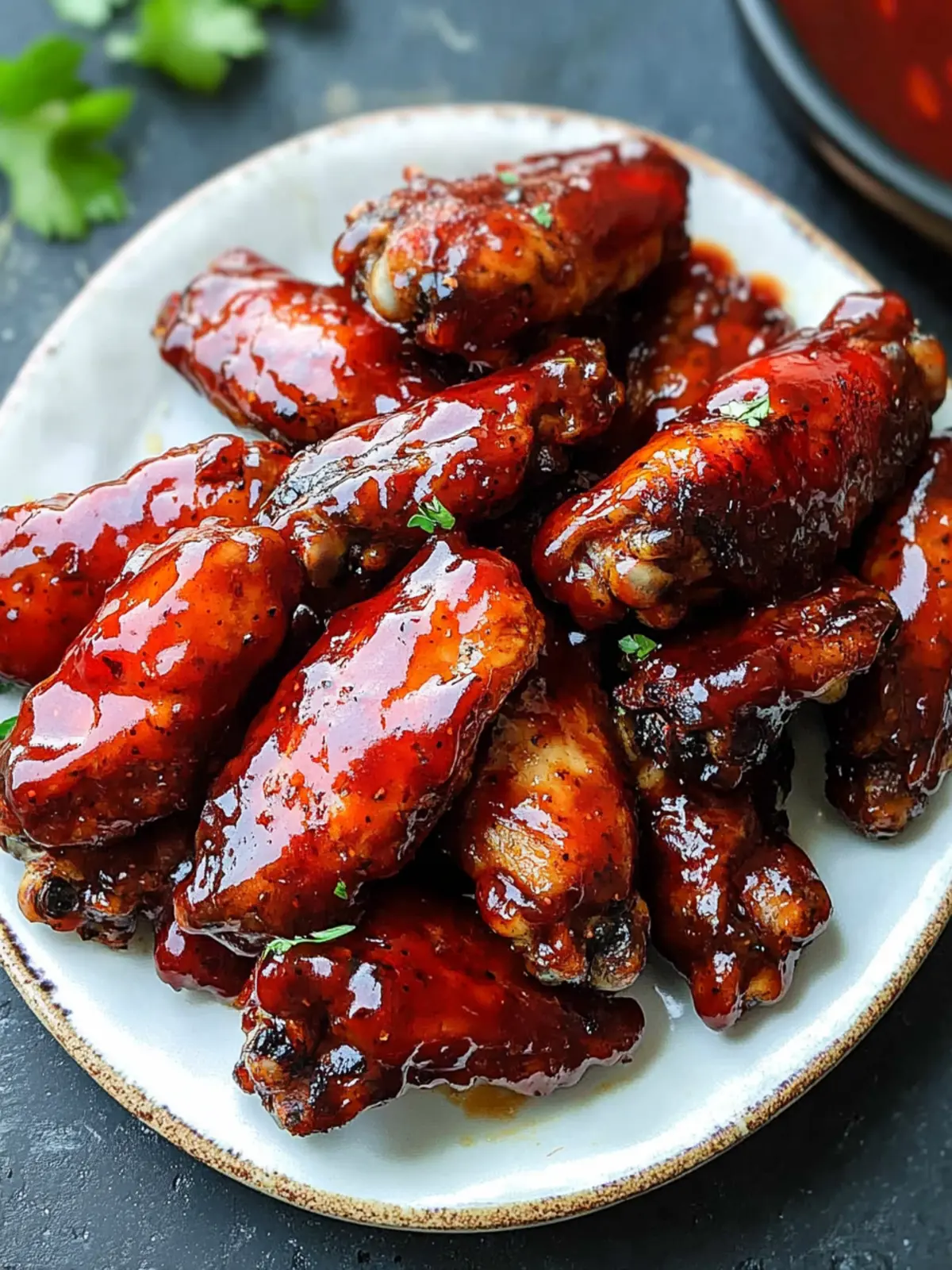 Smoked Strawberry Barbecue Chicken Wings