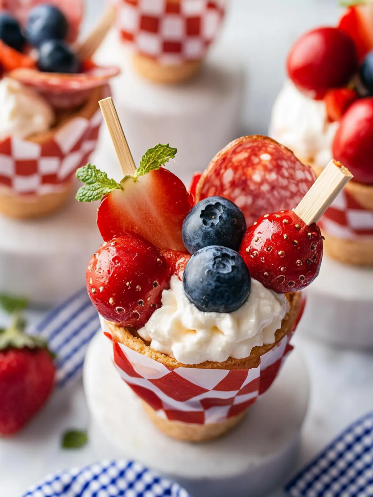 Fourth of July Charcuterie Cups