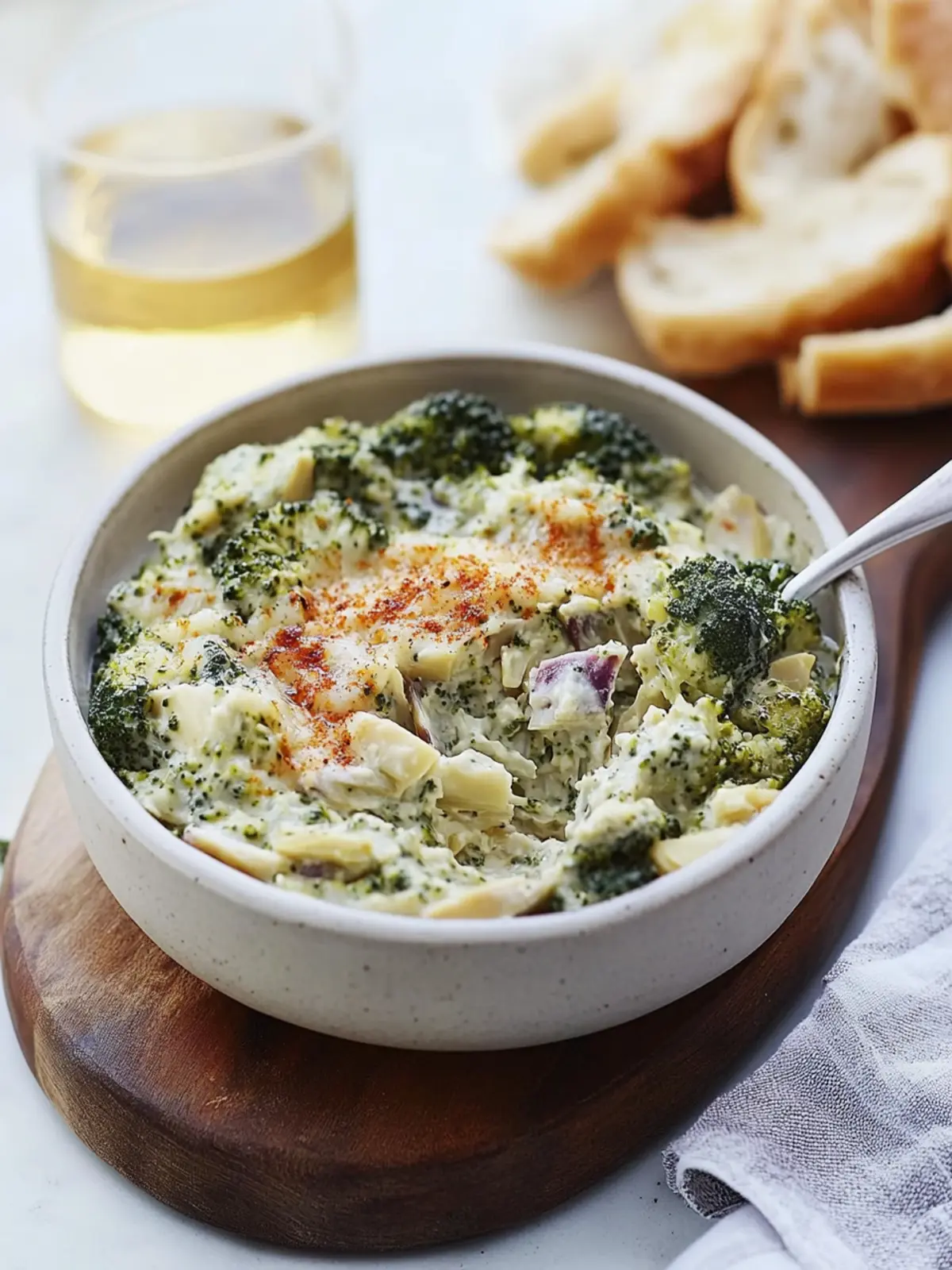 Roasted Broccoli–Artichoke Dip