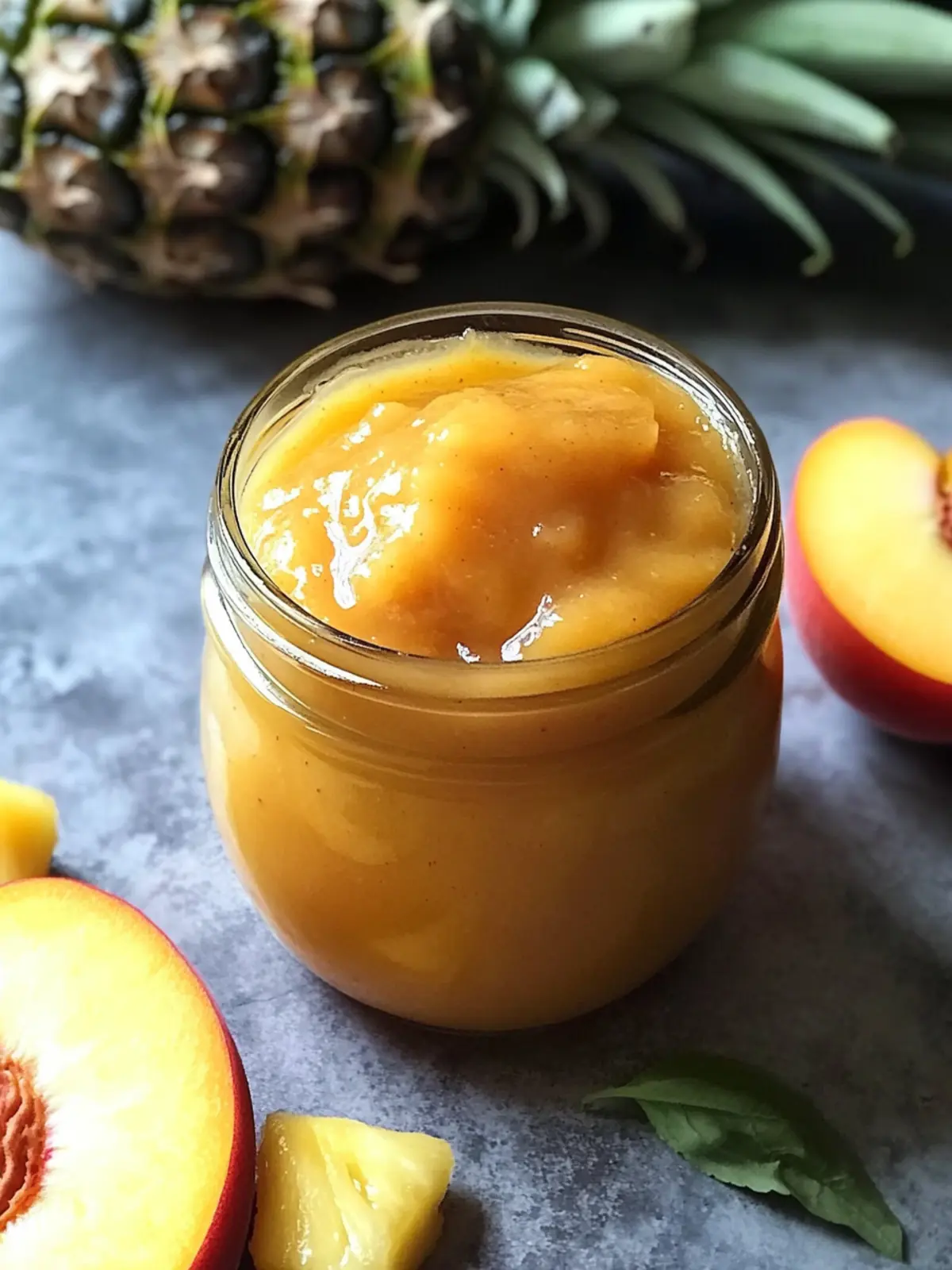 Peach Butter with Pineapple and Amaretto for Joyful Mornings 3 Peach Butter with Pineapple and Amaretto