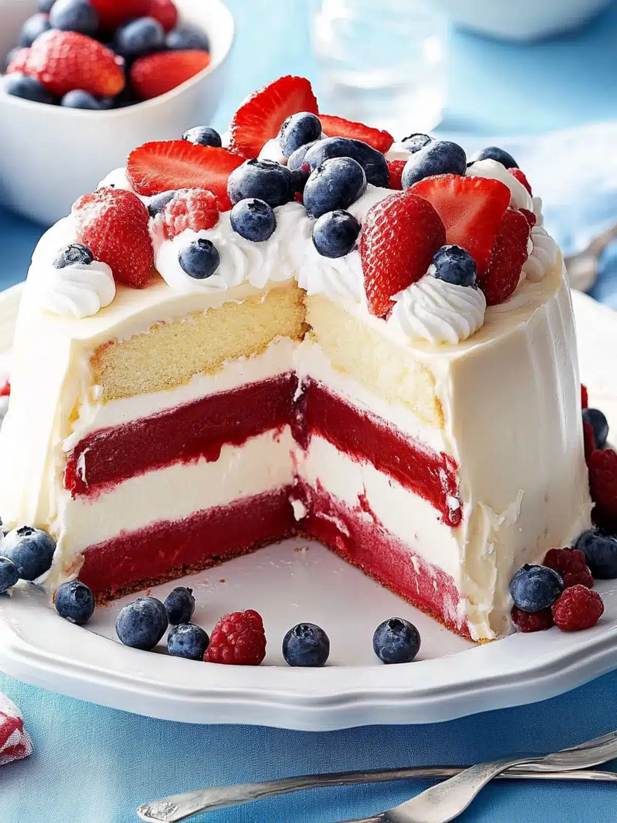 Red, White ‘n’ Blue Torte