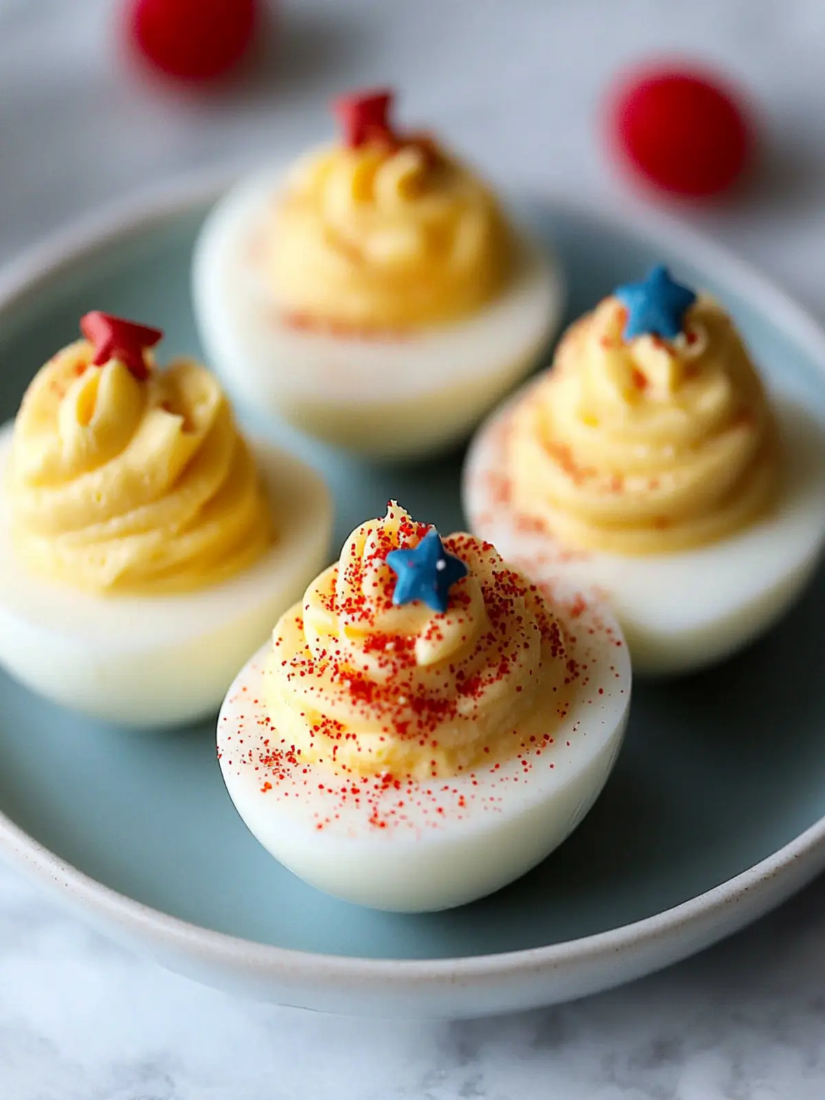 4th of July Deviled Eggs