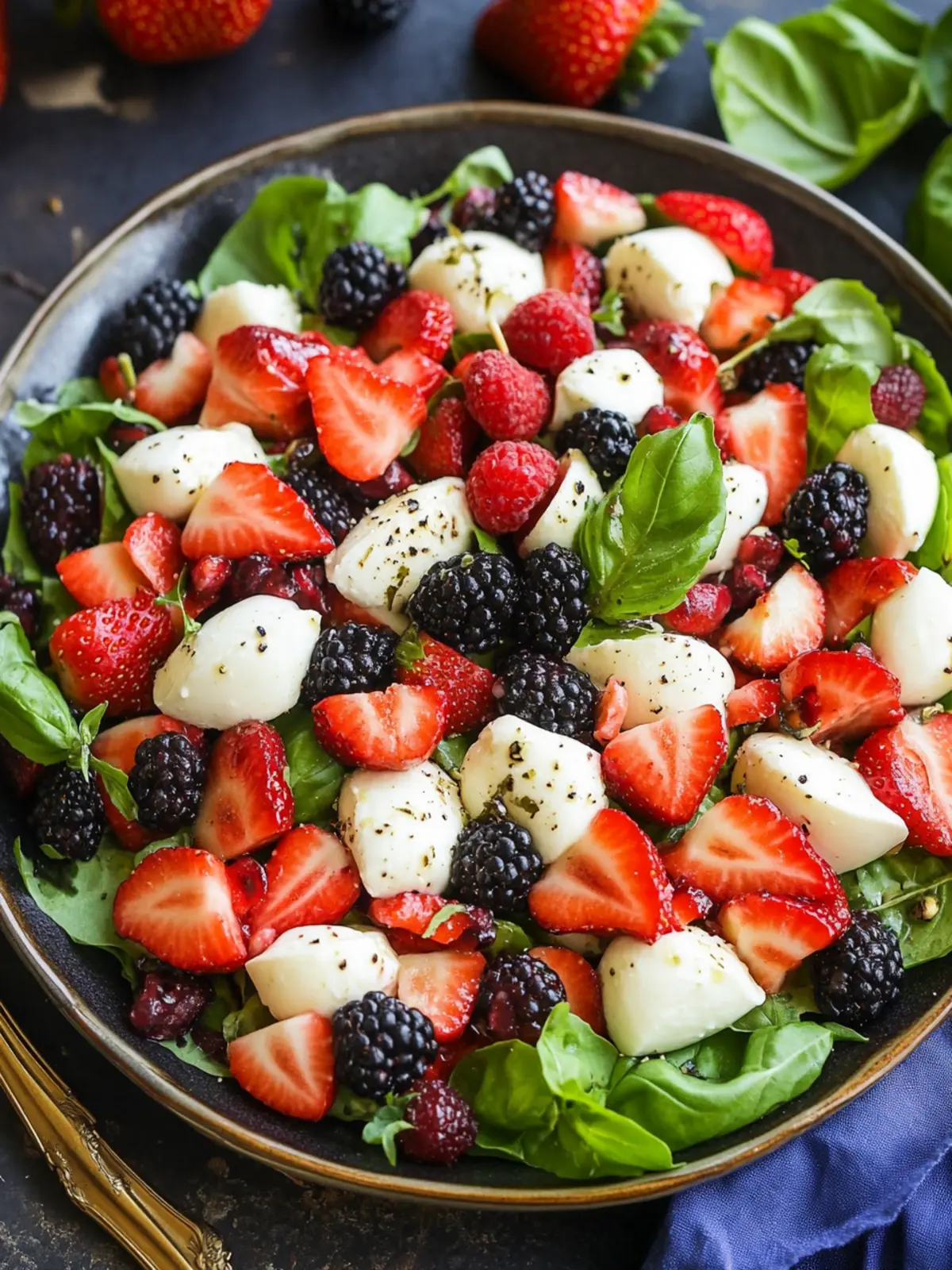Berry Caprese Salad: A Festive Spin for Summer Gatherings 4 Berry Caprese Salad