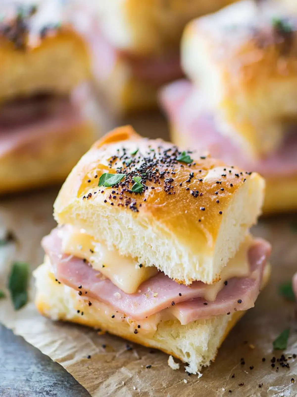 Savory Ham and Cheese Sliders on Hawaiian Rolls for Easy Entertaining 4 Ham and Cheese Sliders on Hawaiian Rolls