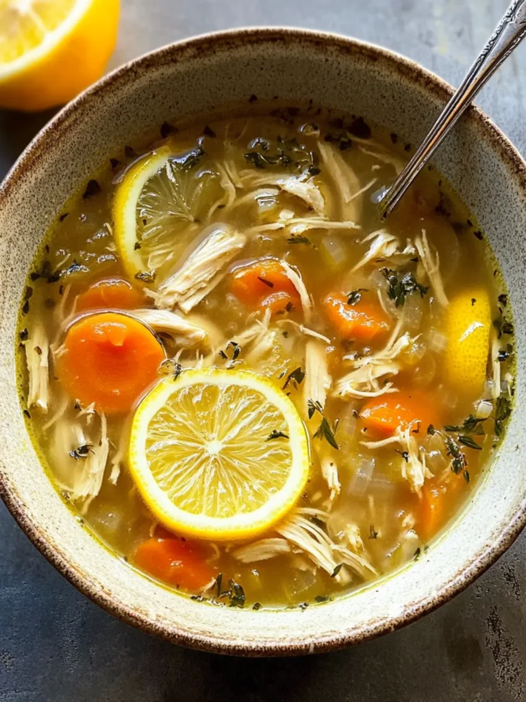 Crockpot Chicken Lemon Soup