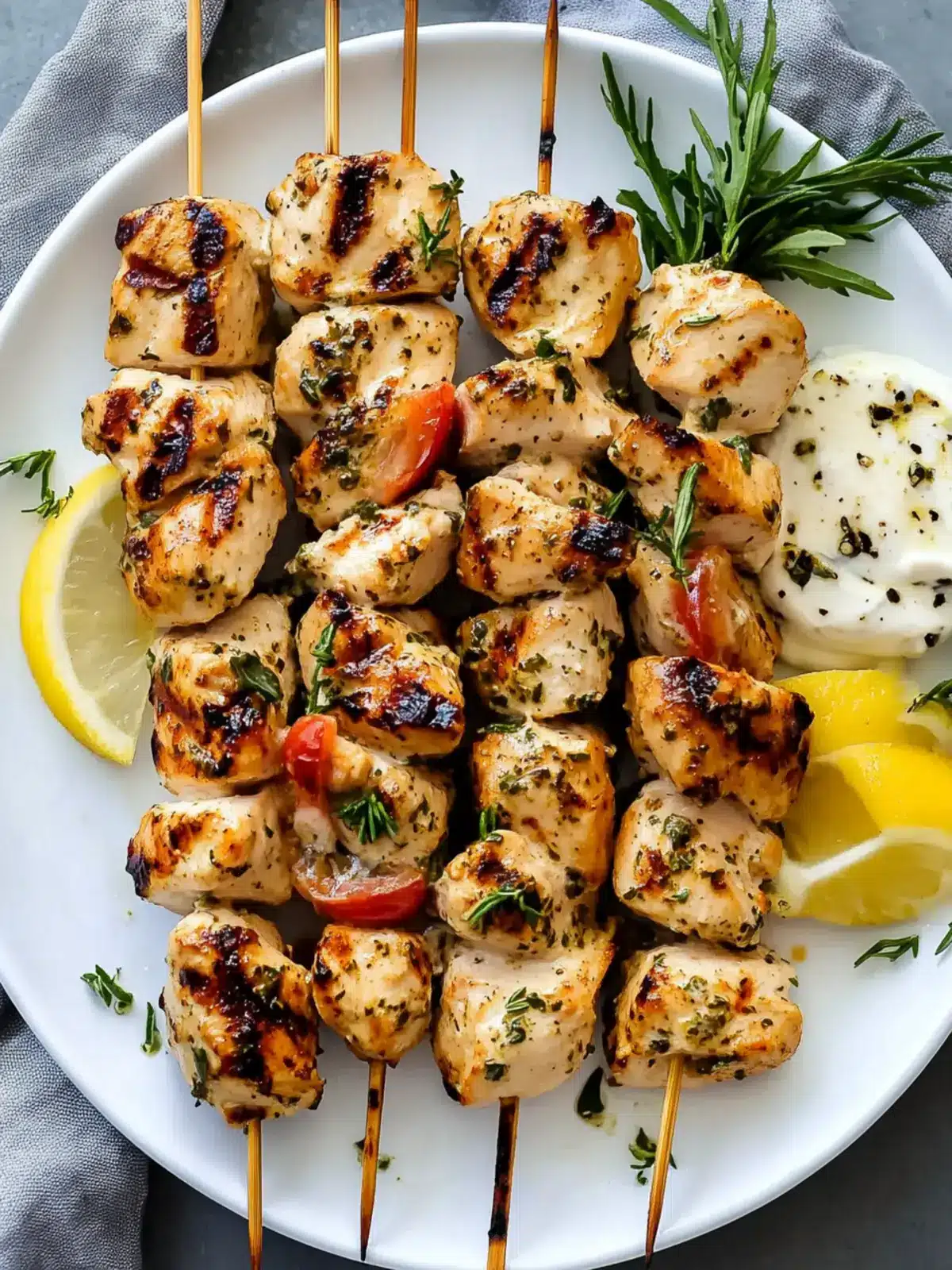 Easy Greek Grilled Chicken Skewers