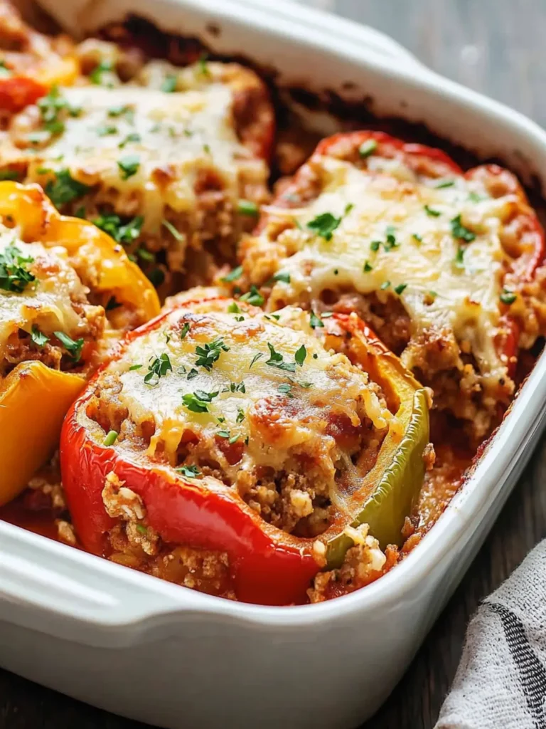 Easy Stuffed Pepper Casserole