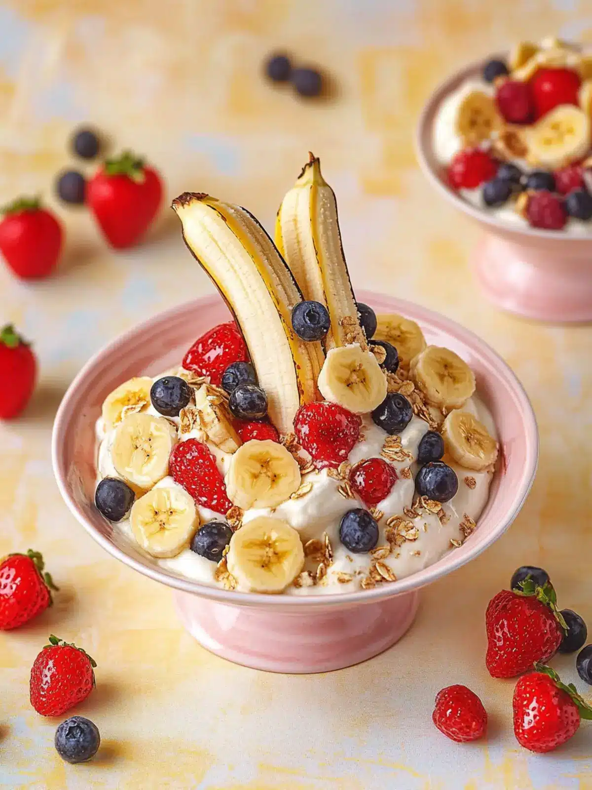 Banana Split Reinvented: Healthy Greek Yogurt Delight 4 Banana Split