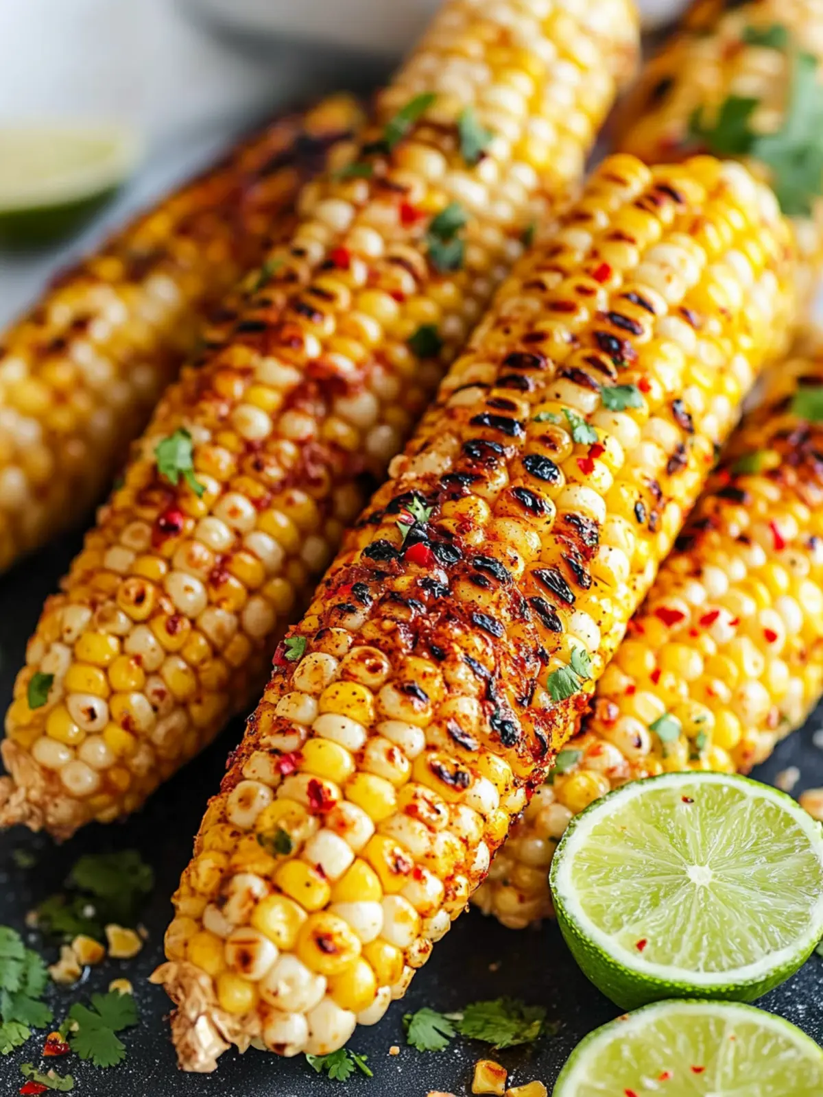 Grilled Chili Lime Honey Butter Corn on the Cob