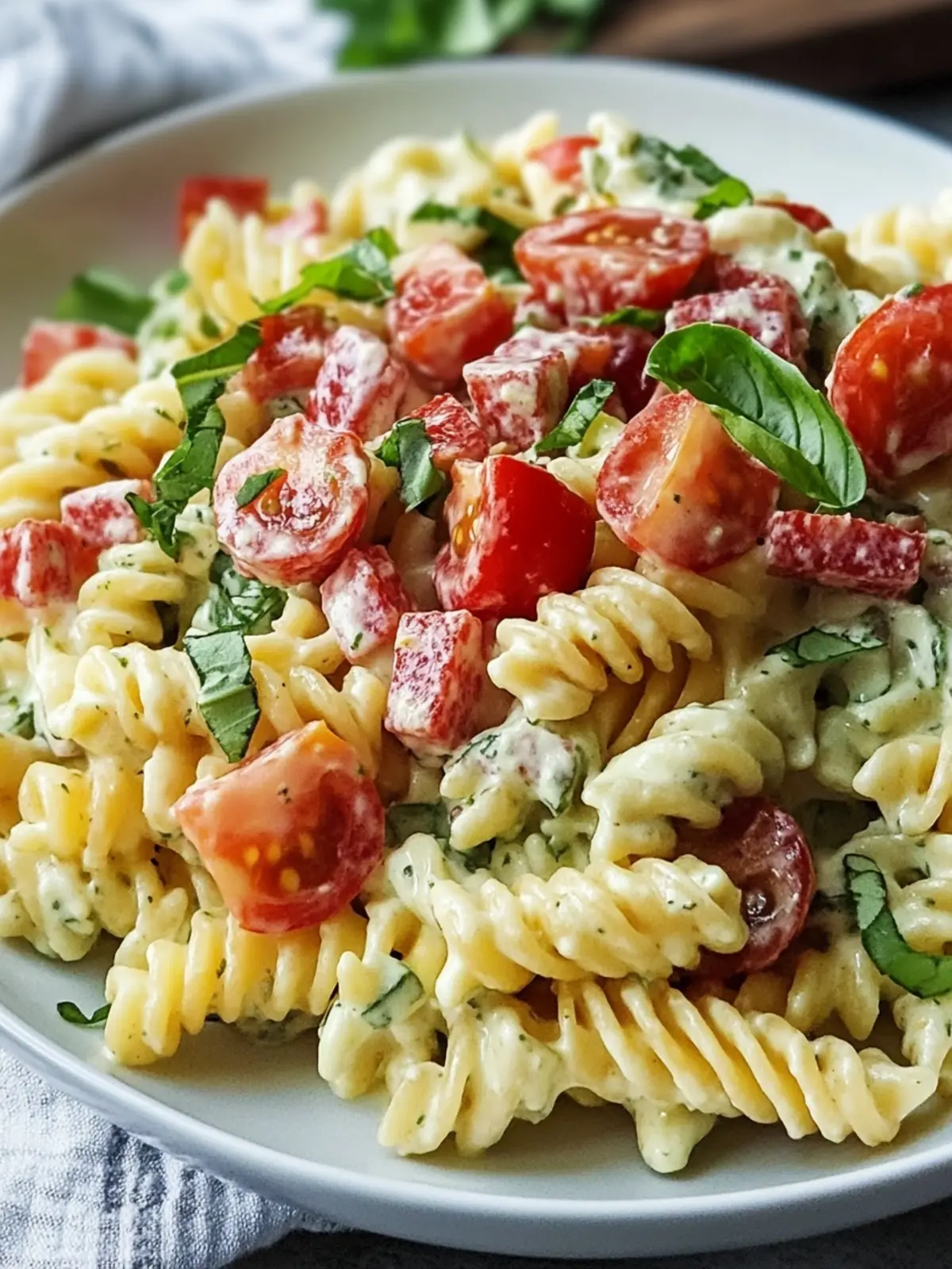 Easy 4th of July Creamy BLT Pasta Salad Perfect for Summer Fun 4 4th of July Creamy BLT Pasta Salad Recipe Easy Perfect Summer Side Dish