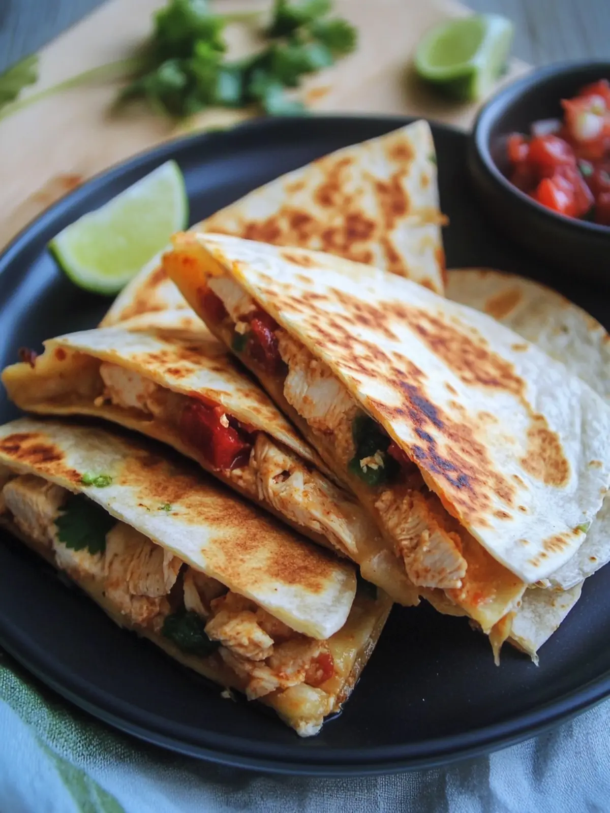 Creamy Chicken Quesadillas: A Family Dinner Delight 5 chicken quesadillas