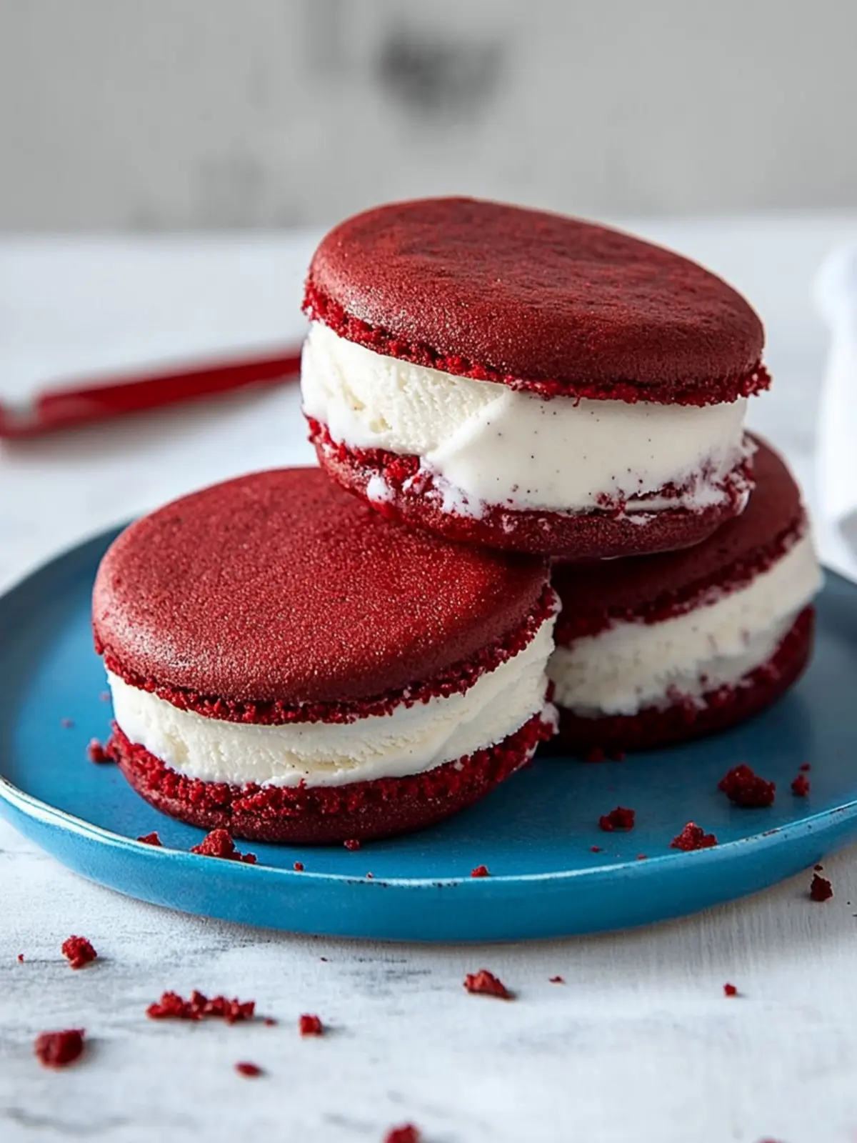 Delightful Red Velvet Ice Cream Sandwiches for Summer Bliss 3 Red Velvet Ice Cream Sandwiches