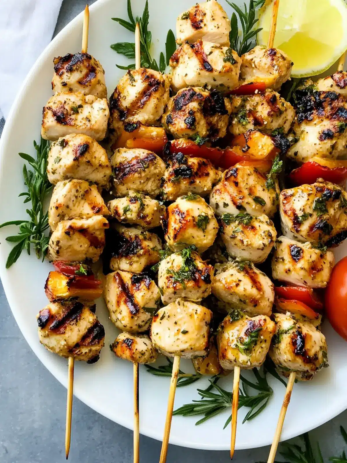 Easy Greek Grilled Chicken Skewers