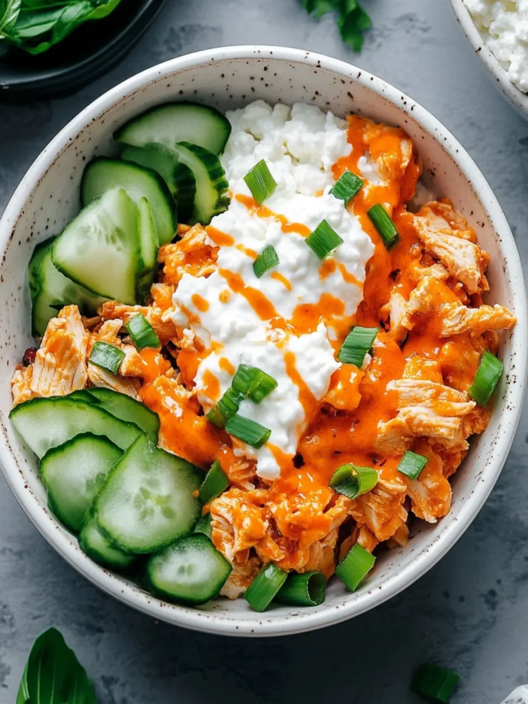 Buffalo Chicken Cottage Cheese Bowl