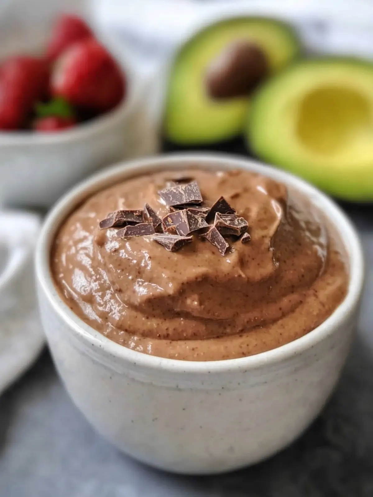 Chia Avocado Healthy Chocolate Mousse