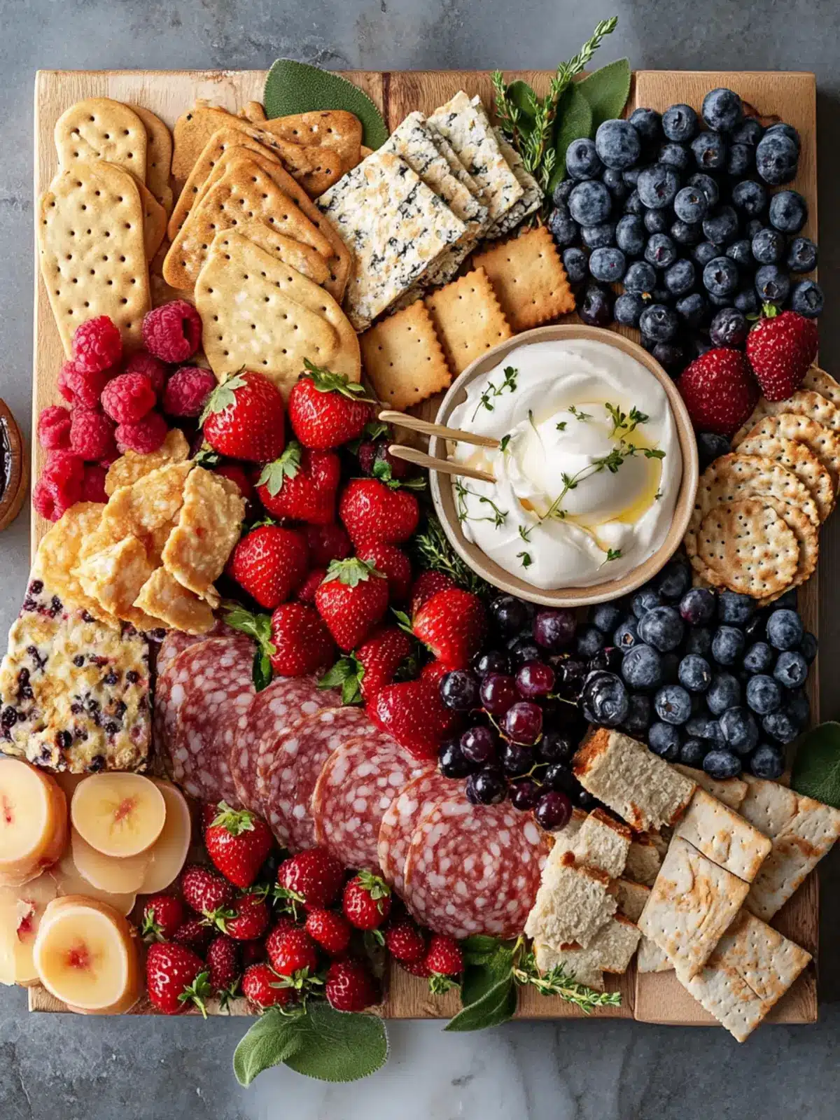 Berries & Cream Charcuterie Board