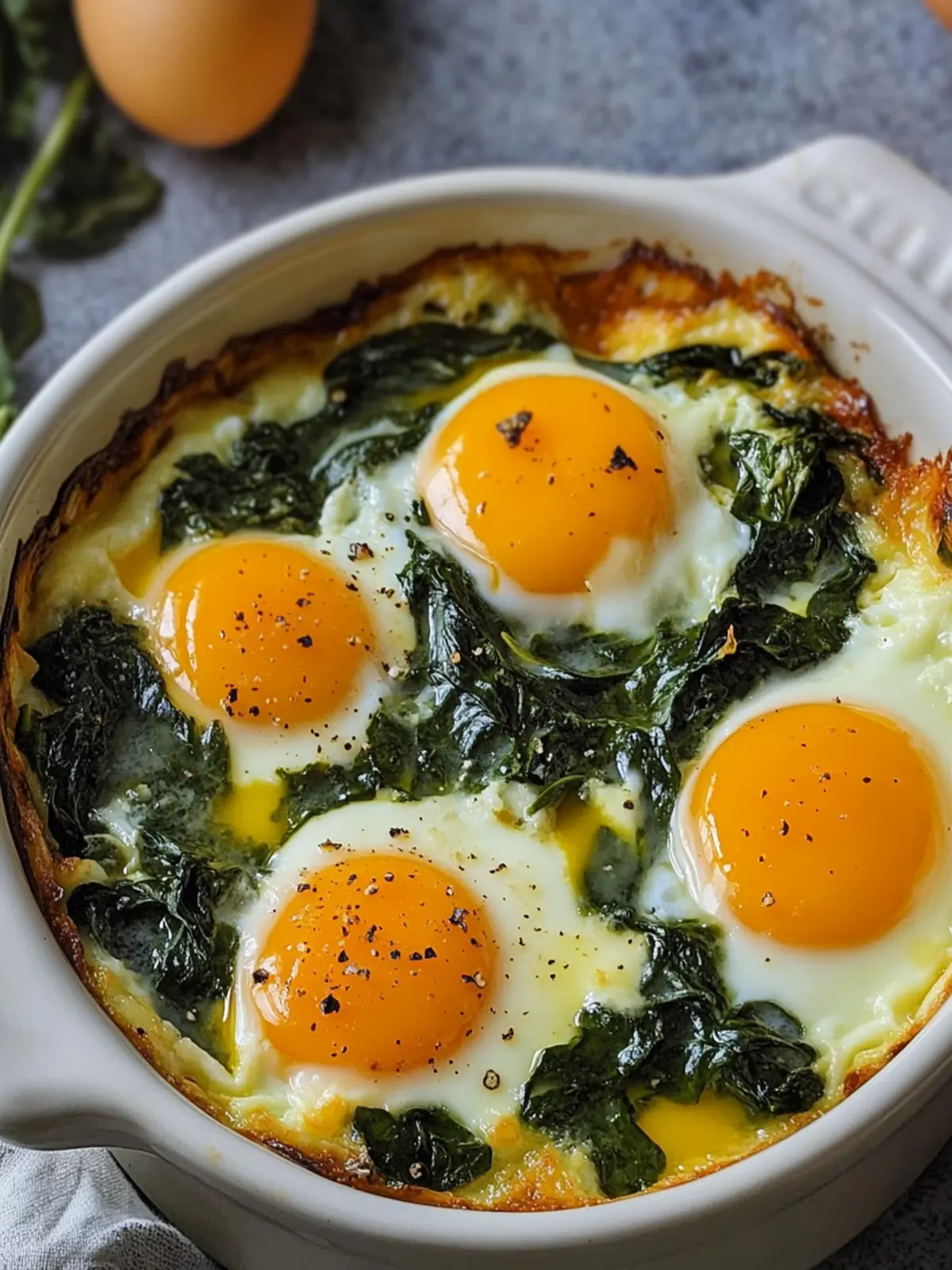 Baked Eggs with Spinach: Your New Favorite Healthy Breakfast 3 Baked Eggs with Spinach