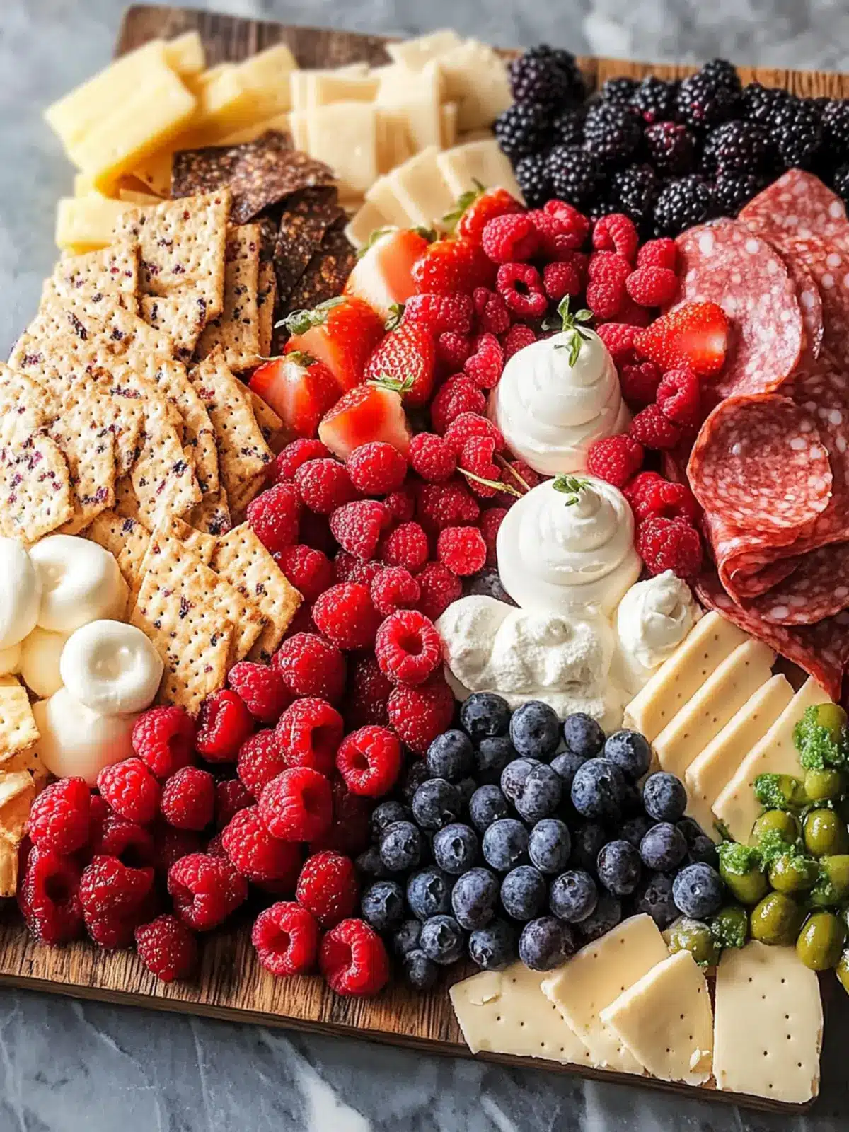 Berries & Cream Charcuterie Board