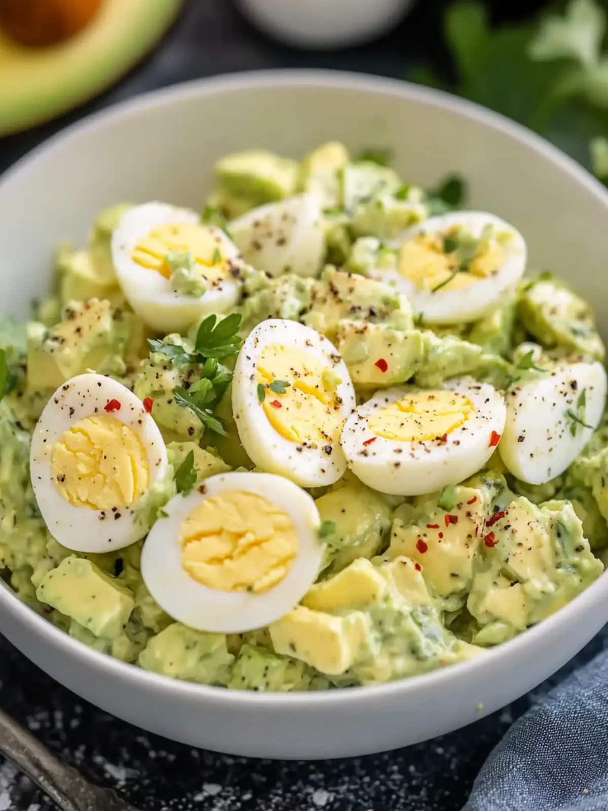 Creamy Avocado Egg Salad That's High-Protein and Guilt-Free 2 Avocado Egg Salad