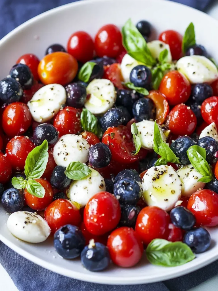 Blueberry Cherry Tomato Caprese Salad