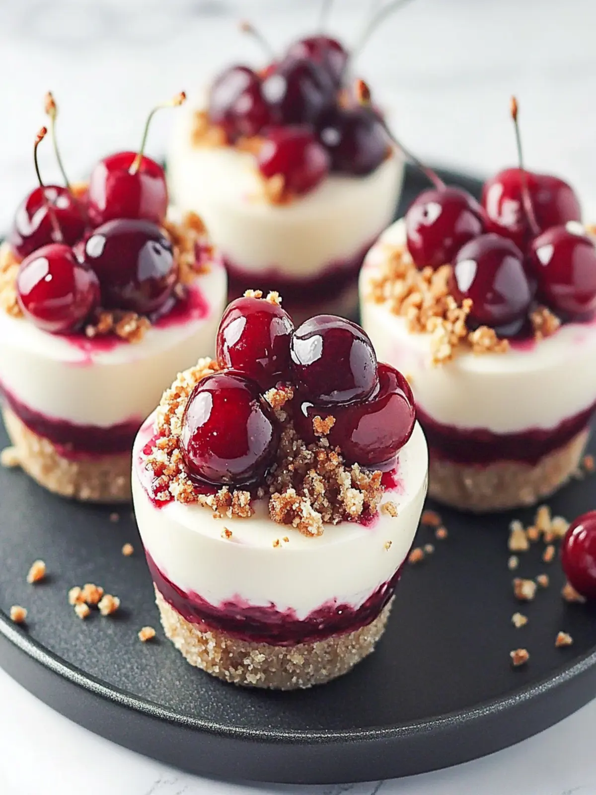 Cherry Cheesecake Cups: Effortless No-Bake Delight You’ll Love 4 Cherry Cheesecake Cups (Easy No-Bake Dessert!)