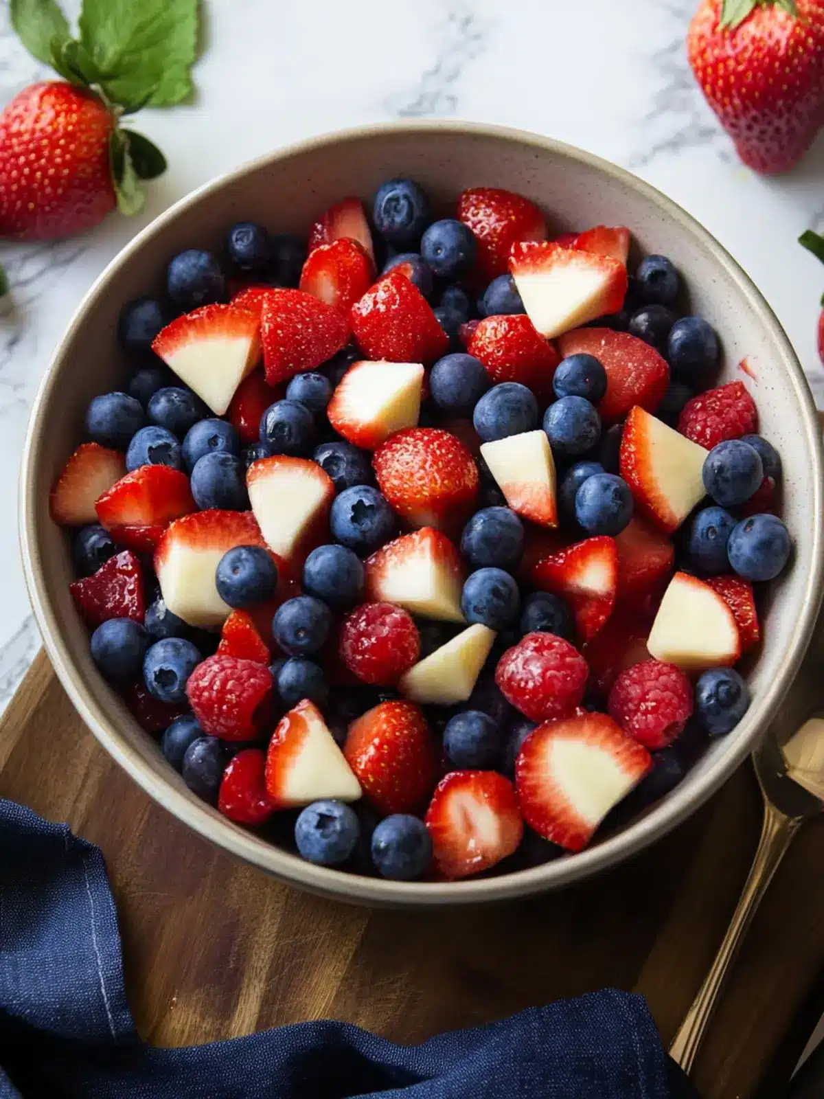 Refreshing Simple Red White and Blue Fruit Salad for Summer Fun 4 Simple Red White and Blue Fruit Salad