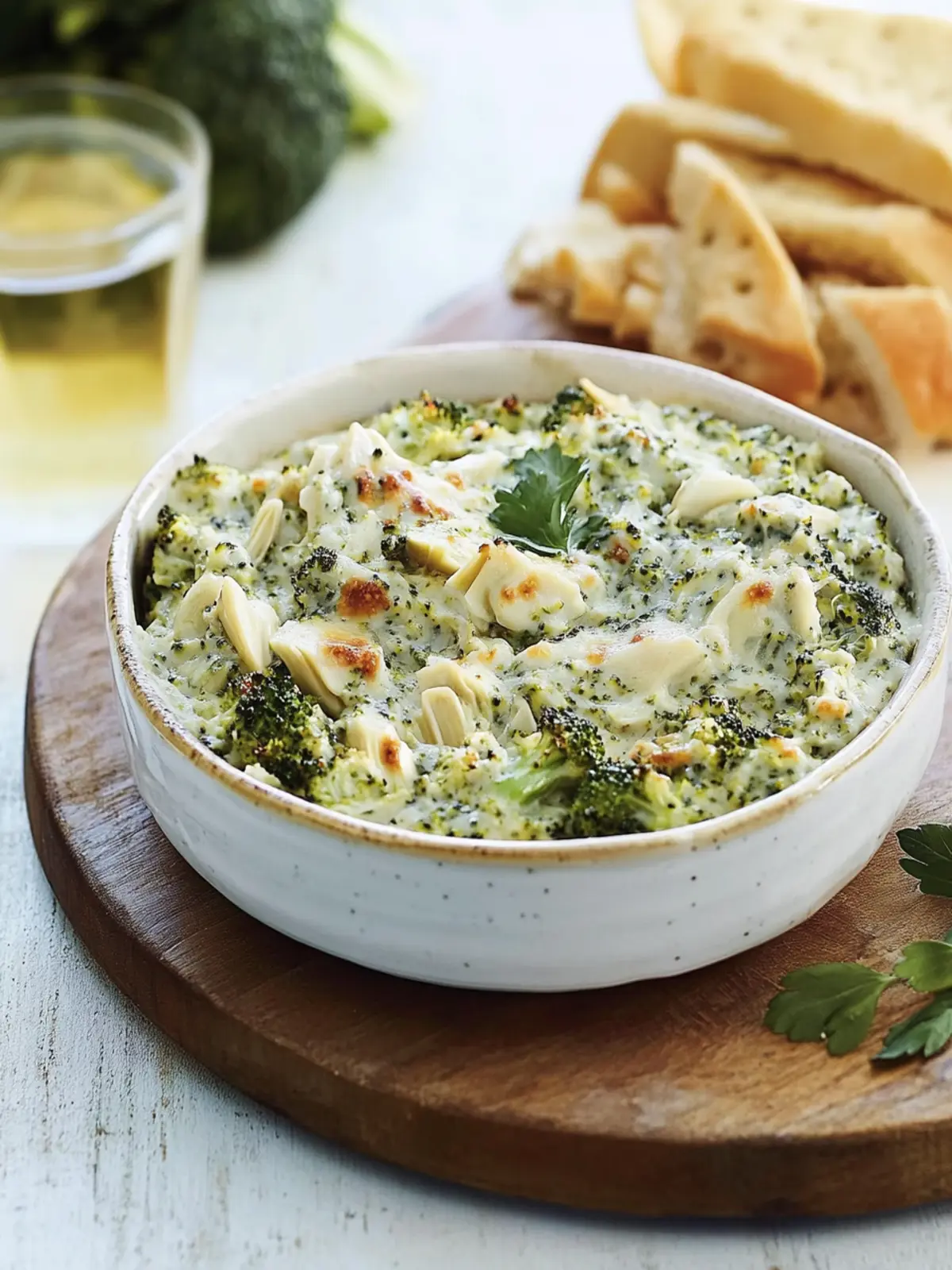Roasted Broccoli–Artichoke Dip
