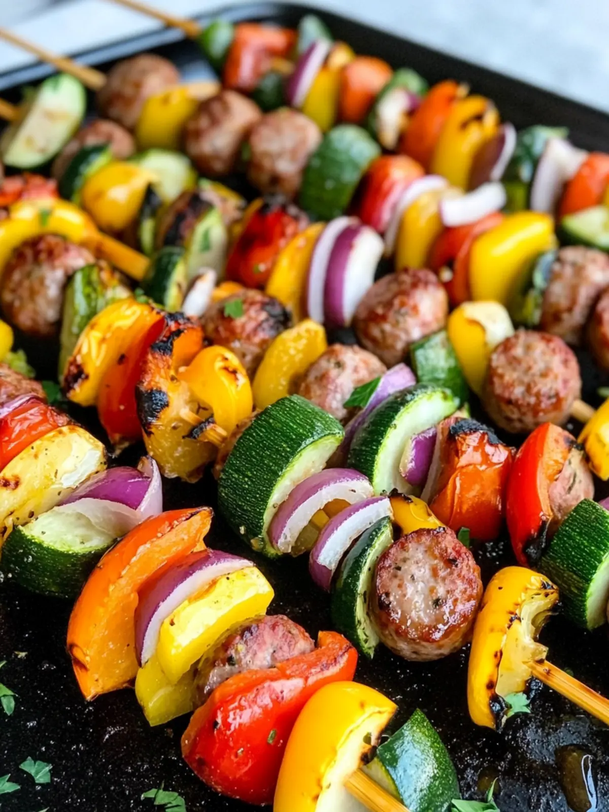 Veggie & Sausage Shish Kabobs