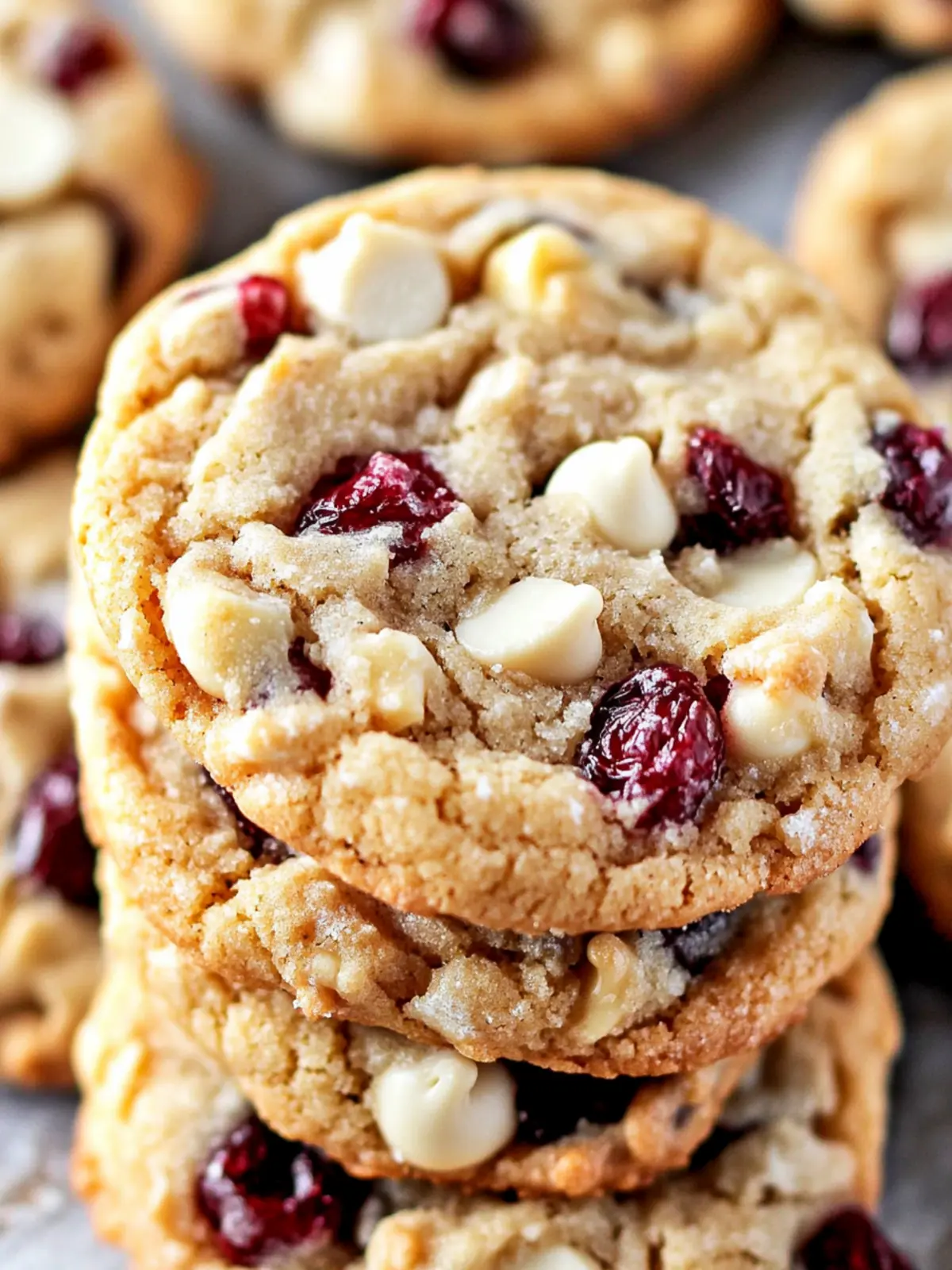 Chewy Cranberry White Chocolate Chip Cookies