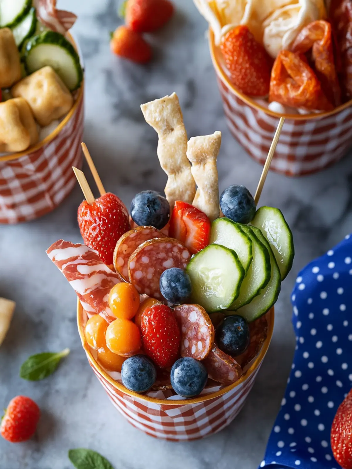 Fourth of July Charcuterie Cups