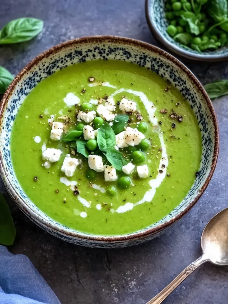Easy Green Pea and Feta Soup