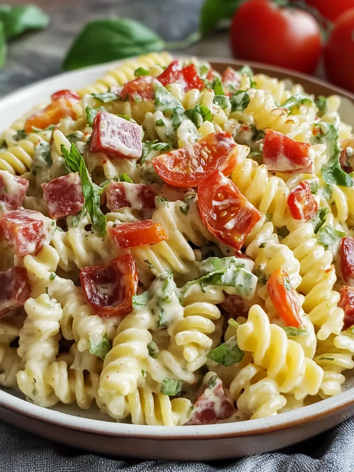 Easy 4th of July Creamy BLT Pasta Salad Perfect for Summer Fun 3 4th of July Creamy BLT Pasta Salad Recipe Easy Perfect Summer Side Dish