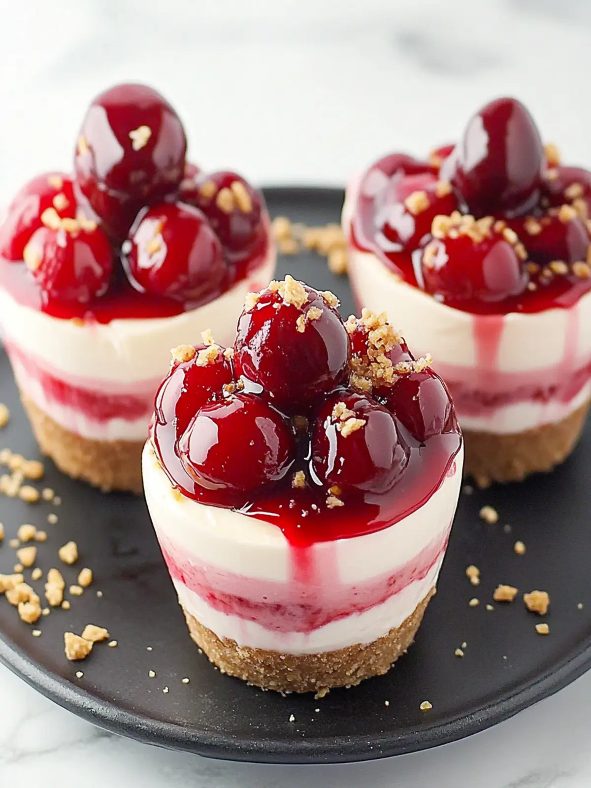 Cherry Cheesecake Cups: Effortless No-Bake Delight You’ll Love 2 Cherry Cheesecake Cups (Easy No-Bake Dessert!)