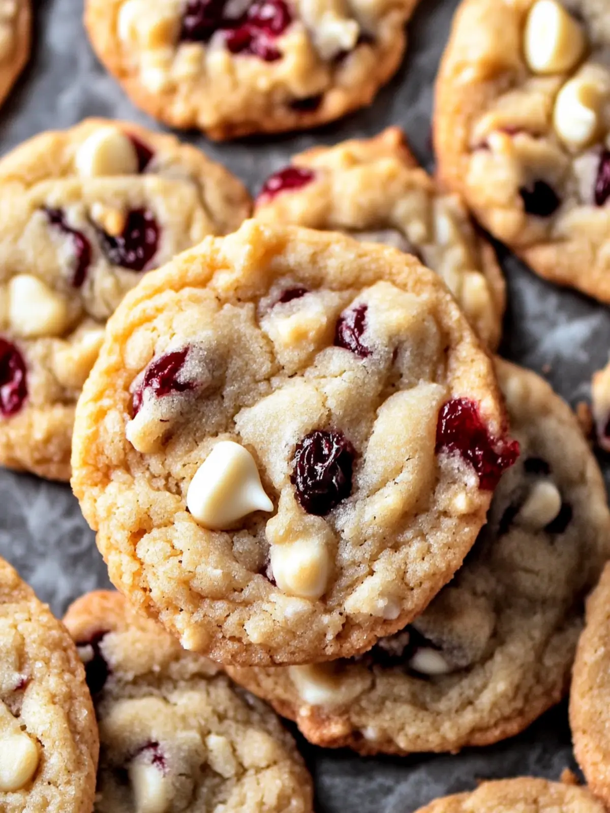 Chewy Cranberry White Chocolate Chip Cookies